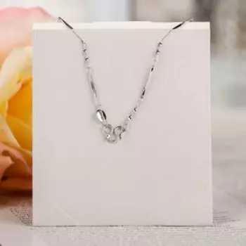 Кулон «Пламя», цвет белый в серебре, 45 см