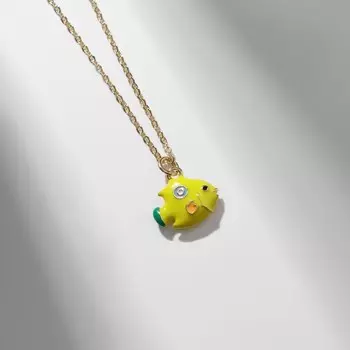 Кулон на цепочке «Прелесть», рыбка, жёлтый в золоте, 40 см