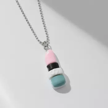 Кулон на цепочке «Радость», помада, цветной в серебре, 40 см