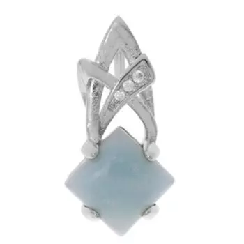 Кулон с амазонитом "Нимфа", родирование