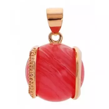 Кулон с родохрозитом "Элана", позолота с родированием