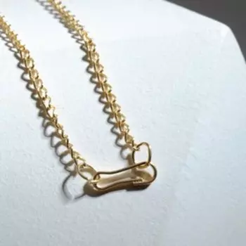 Кулон "Сердце" пара в окне, цвет красный в золоте, 42 см