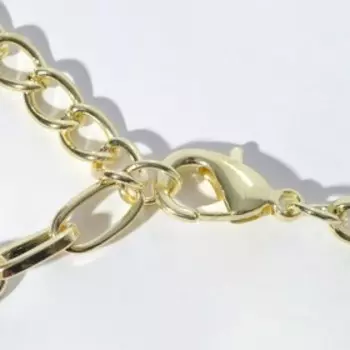 Кулон "Сердечко" с отверстием, цвет чёрно-белый в золоте, 40см