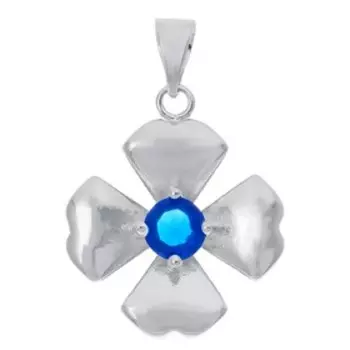 Кулон со шпинелью "Клевер 4 листа", родирование