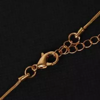 Кулон «Стразинка» круг в огранке, цвет белый в золоте, 40 см