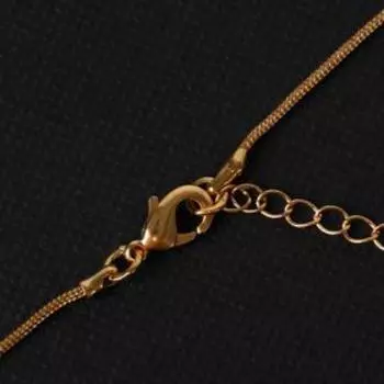 Кулон "Стразинка" овал в огранке, цвет белый в золоте , длина 40см