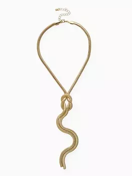 Кулон «Узел» галстутк, цвет золото