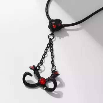 Кулон «Япония», красно-чёрный на чёрном шнурке, 45 см