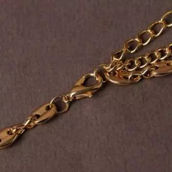 Кулон "Ярлычок" цвет золото, 30см