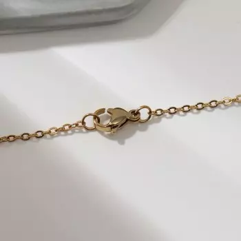 Кулон на цепочке «Жук», зеленая вставка, зелёный в золоте, 45 см