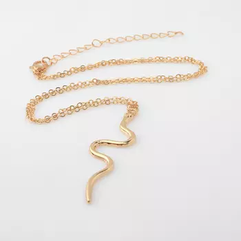 Кулон на цепочке «Змея», изящная, цвет золото