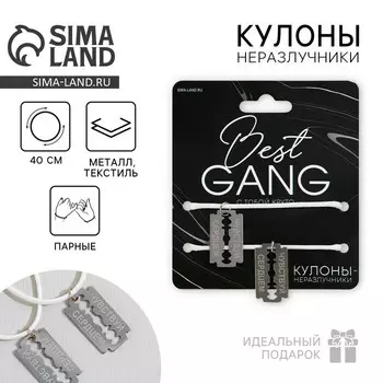Кулоны неразлучники Best Gang, длина 50 см