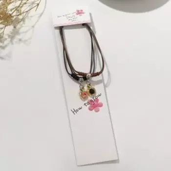 Кулоны на шнурке «Неразлучники» яблочки, цветные, 43 см