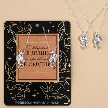 Кулоны - неразлучники "С теплом в душе" 9 х 12 см