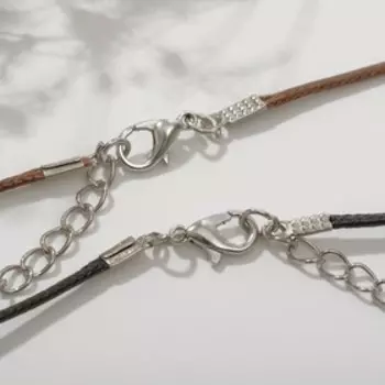 Кулоны на шнурке "Неразлучники" шар фосфорный, сердечки, цветные, 43 см