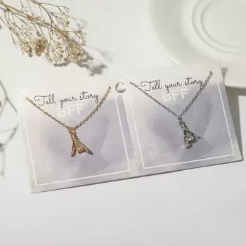 Кулоны «Неразлучники» жест шака, цвет серебристо-золотой, L= 40 см