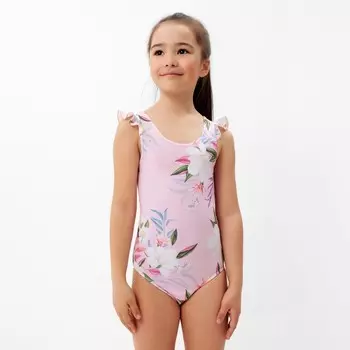 Купальник детский KAFTAN Flowers, рост 98-104 см, розовый