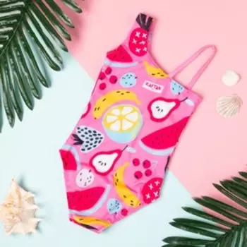 Купальник детский KAFTAN «Фрукты», рост 122-128 см (34), розовый