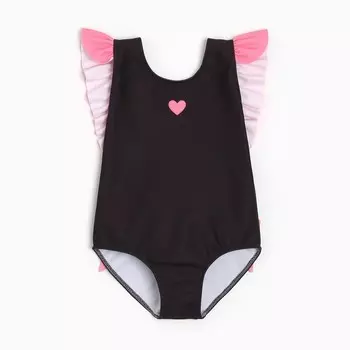 Купальник детский слитный Крошка Я «Бант», рост 86-92 см, чёрный