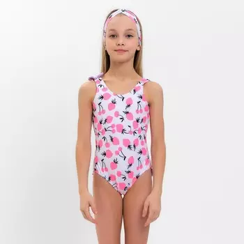 Купальник детский слитный MINAKU с повязкой, рост 110-116 см