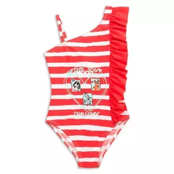 Купальник для девочек, рост 98 см, цвет красный