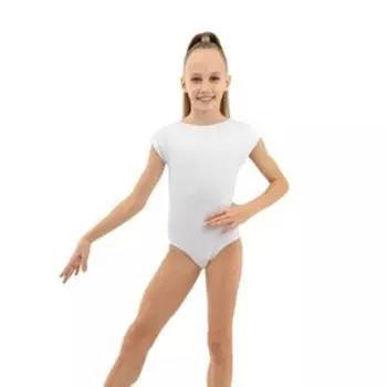 Купальник для гимнастики и танцев Grace Dance, р. 28, цвет белый