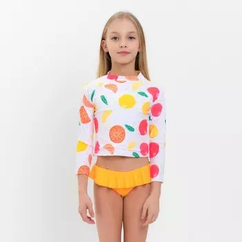 Купальник раздельный детский MINAKU с рукавами, рост 128-134