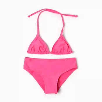 Купальник раздельный для девочек, цвет розовый, рост 122-128 см