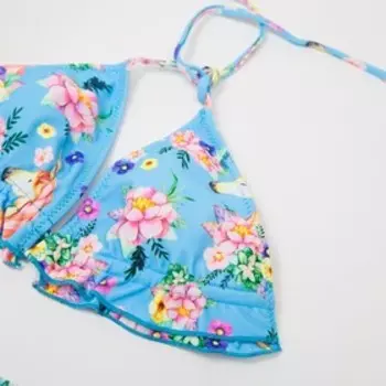 Купальник раздельный для девочки, цвет голубой, рост 104