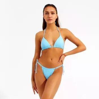 Купальник раздельный с завязками женский MINAKU, голубой, размер 46