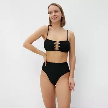 Купальник раздельный с разрезами женский MINAKU, размер 42, чёрный