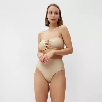 Купальник раздельный с разрезами женский MINAKU, размер 46, цвет молочный