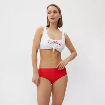 Купальник раздельный женский MINAKU, размер 42, красный, белый