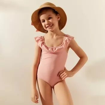 Купальник слитный детский MINAKU, пудровый, рост 122-128 см