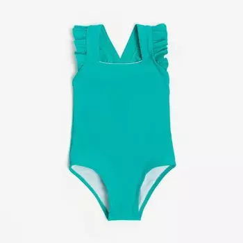 Купальник слитный детский MINAKU, зелёный, рост 116-122 см