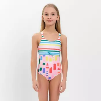 Купальник слитный детский MINAKU, с принтом, рост 116-122 см