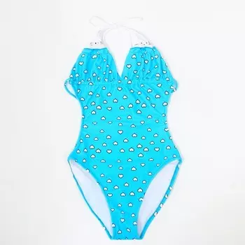 Купальник слитный для девочки, цвет голубой, рост 98