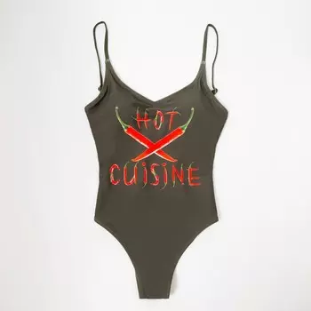 Купальник слитный для девочки, цвет зелёный, рост 140