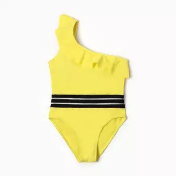 Купальник слитный для девочки, цвет жёлтый, размер 152-158 см