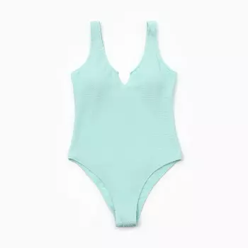 Купальник женский слитный фактурный MINAKU, размер 44, мятный