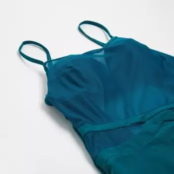 Купальник слитный MINAKU с сеткой цвет зелёный, размер 52