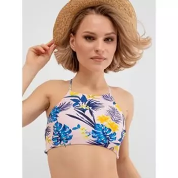 Купальник женский, цвет розовый/тропики, размер 50 (XL)