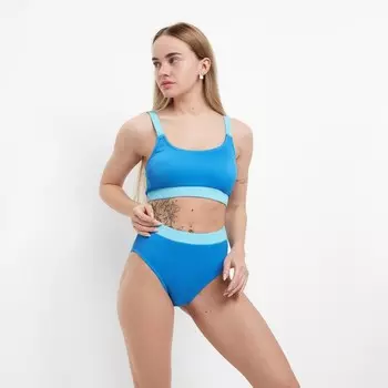 Купальник женский раздельный, цвет голубой, размер 50 (44)