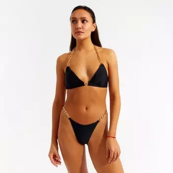 Купальник раздельный с цепями женский MINAKU. чёрный, размер 42