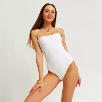 Купальник женский слитный MINAKU Basic, размер 48, белый