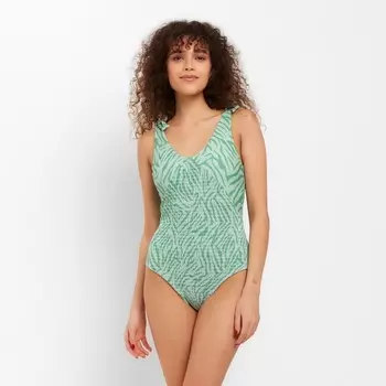 Купальник женский слитный MINAKU, размер 44, зелёный