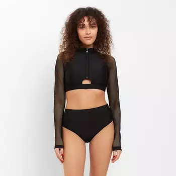 Купальник раздельный женский MINAKU Sport, размер 42, чёрный