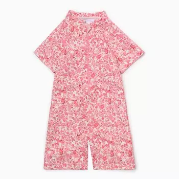 Купальный костюм детский Крошка Я «Цветочки» рост 98-104 см, розовый