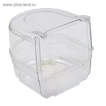 Купалка для птиц, внешняя, прозрачная, 13 х 14 х 13 см