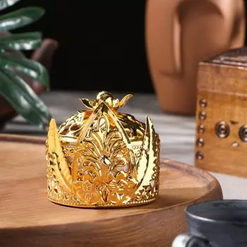 Курильница для благовоний порошковых и конусов TAKE IT EASY «Цветочная шкатулка», золотистый